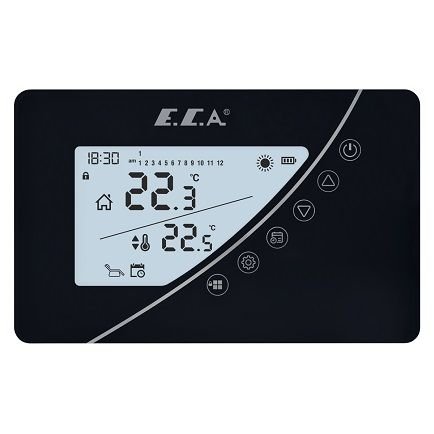 Eca Poly Touch 400 B Kablosuz Programlanabilir Dijital Oda Termostatı Siyah