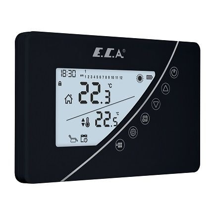 Eca Poly Touch 400 B Kablosuz Programlanabilir Dijital Oda Termostatı Siyah